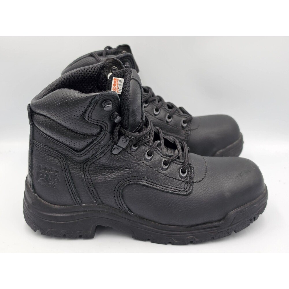 Timberland Pro Titan 6" Alloy Safety Toe Work Boots Black Women's Size 8